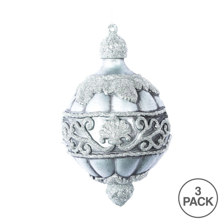 The Holiday Aisle® 6.5" Antique Leaf Scroll Drop Christmas Ornament